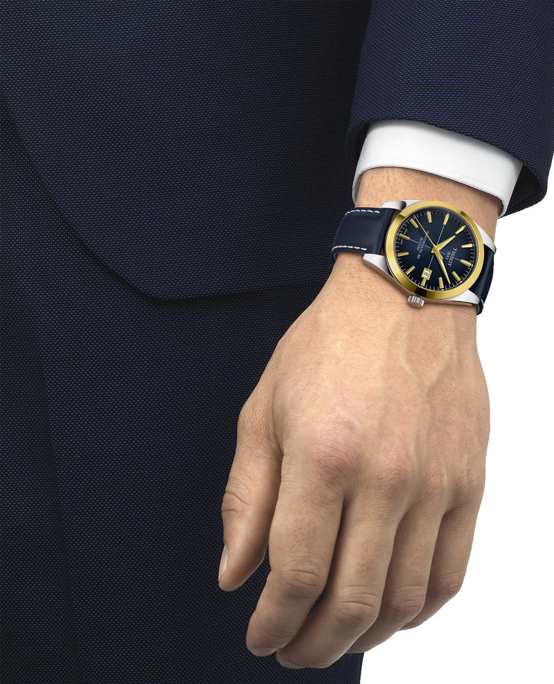 Tissot Gentleman Powermatic 80 Silicium Solid 18K Gold bezel - T927.407.46.041.01