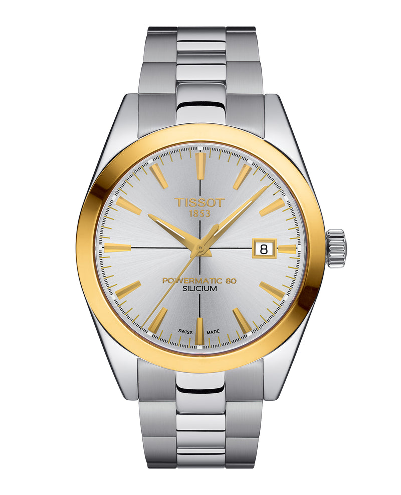 Tissot Gentleman Powermatic 80 Silicium Solid 18K Gold bezel - T927.407.41.031.01