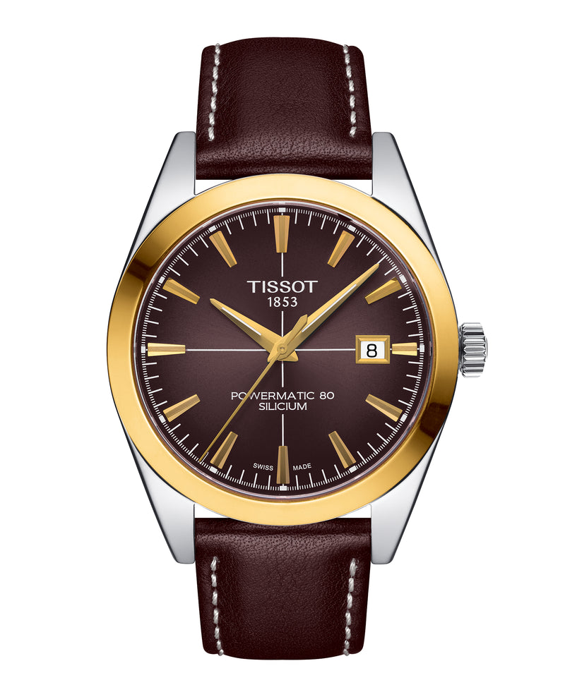 Tissot Gentleman Powermatic 80 Silicium Solid 18K Gold bezel - T927.407.46.291.01