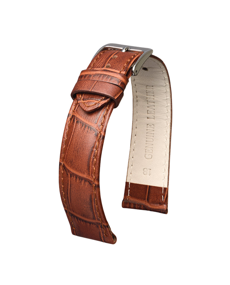 Bracelet montre de cuir de veau, grain alligator Reflet N8.1.11.2.1.1.