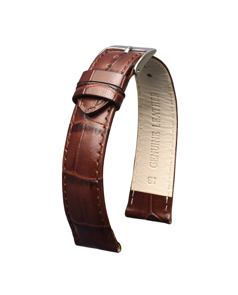Bracelet montre de cuir de veau, grain alligator Reflet N8.1.12.2.1.1.