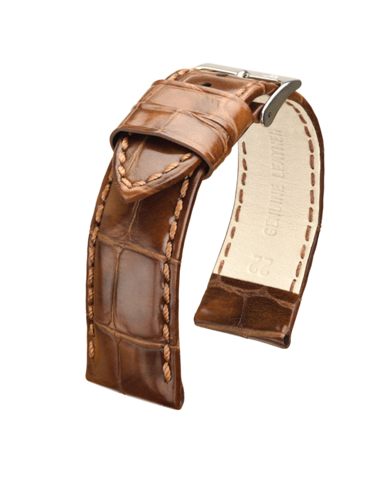 Bracelet montre de cuir de veau, grain alligator Mirror VR2.1.12.1.1.1.