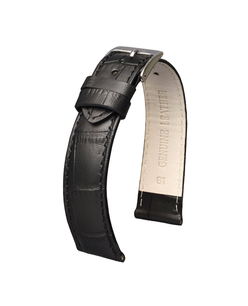 Bracelet montre de cuir de veau, grain alligator Reflet N8.1.01.2.1.1.